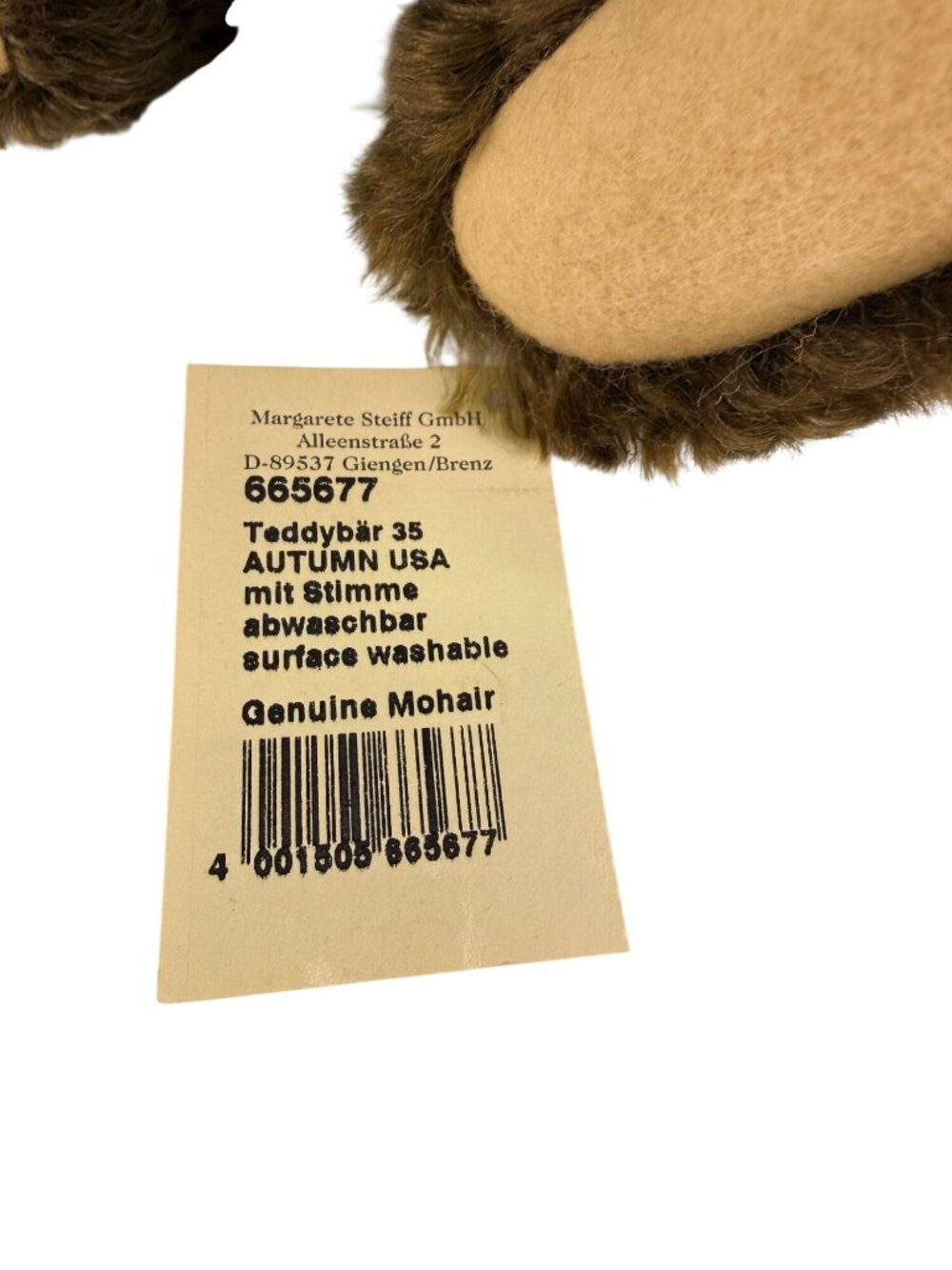 Steiff Autumn Teddy Bear "Mack" Mohair Jointed w/ Growler 665677 13” Germany - Picture 3 of 7